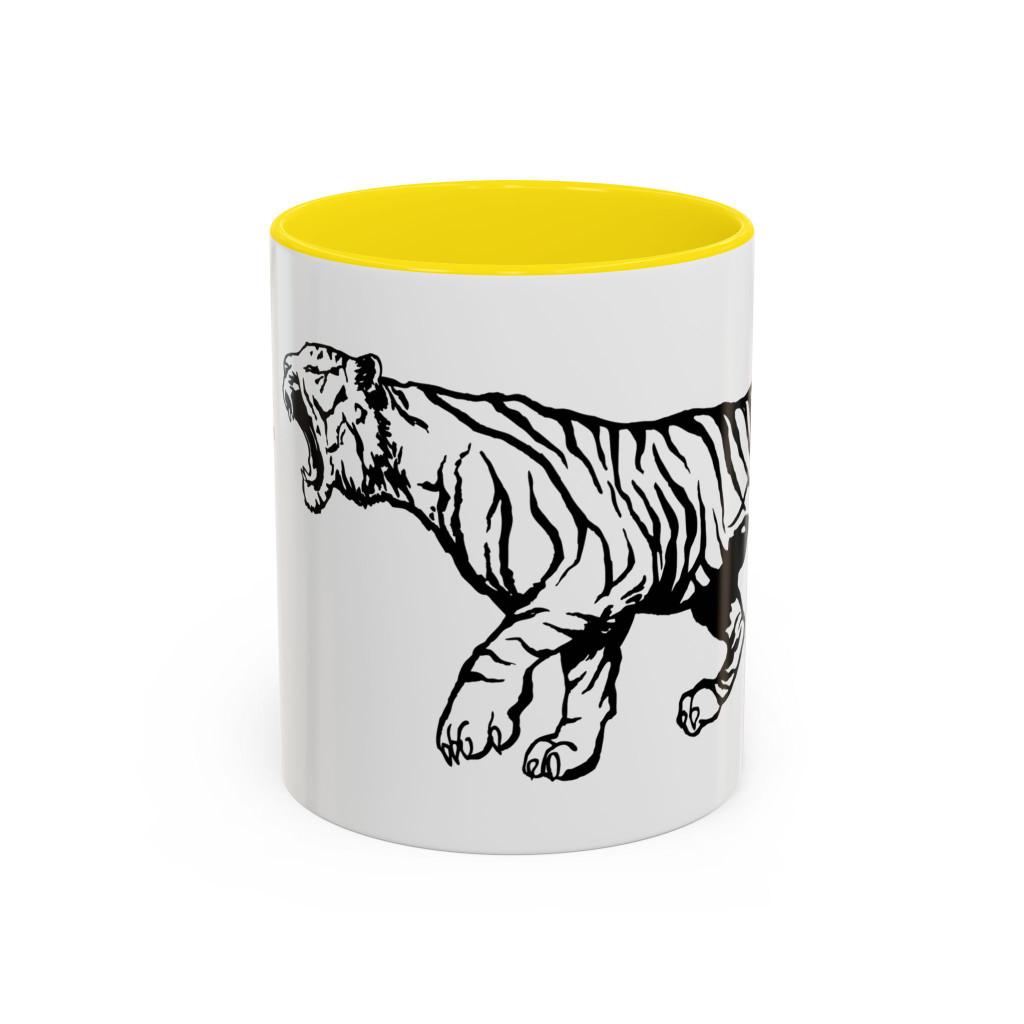 FIERCE (black and white) - Accent Coffee Mug (11oz) - FREE SHIPPING 