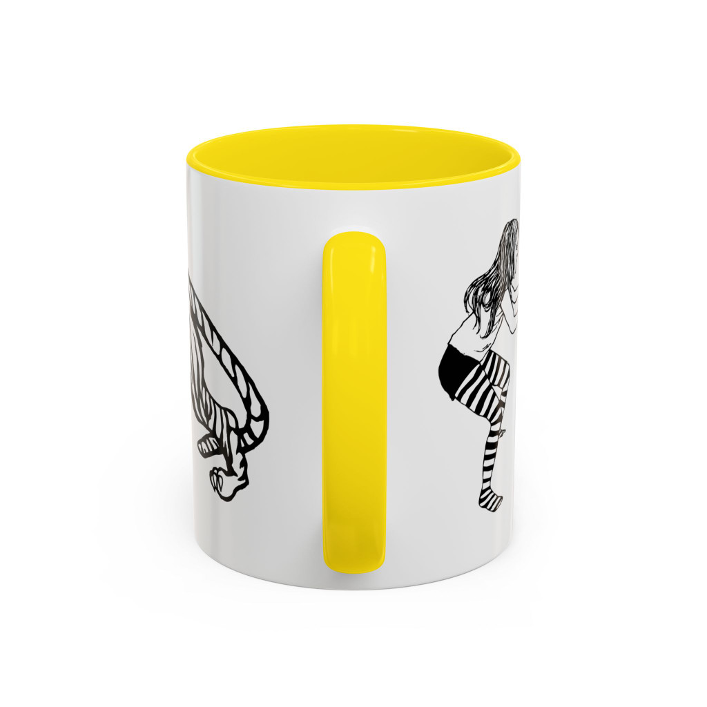 FIERCE (black and white) - Accent Coffee Mug (11oz) - FREE SHIPPING 