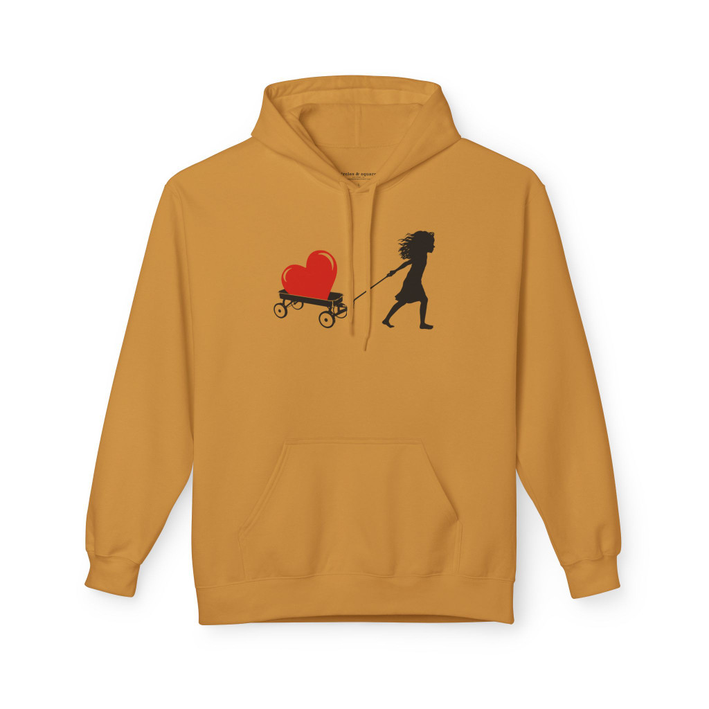 HEART TOO BIG TO CARRY - Unisex Fleece Hoodie - FREE SHIPPING 