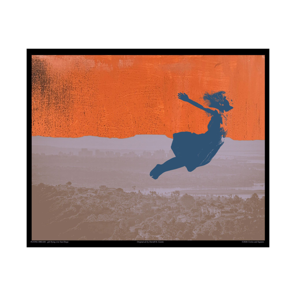 FLYING DREAM - girl - poster - 3 sizes - FREE SHIPPING 