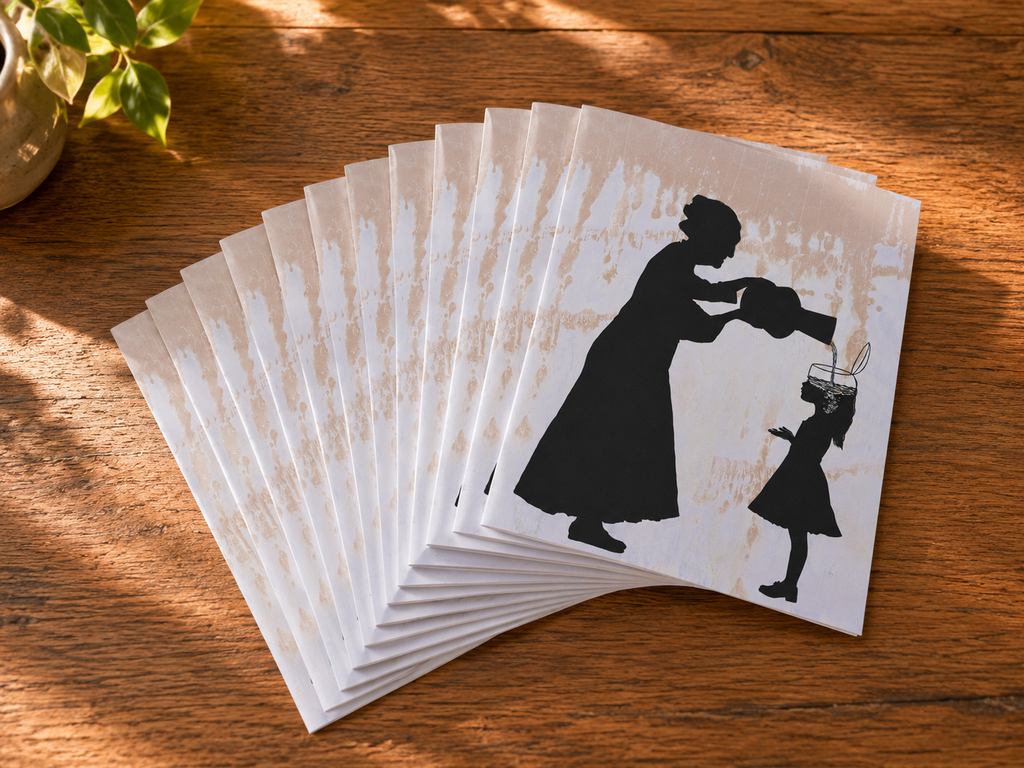 ALL THE GOOD STUFF - grandaughter and grandmother - greeting card with envelope - single and multi pack. Free shipping 