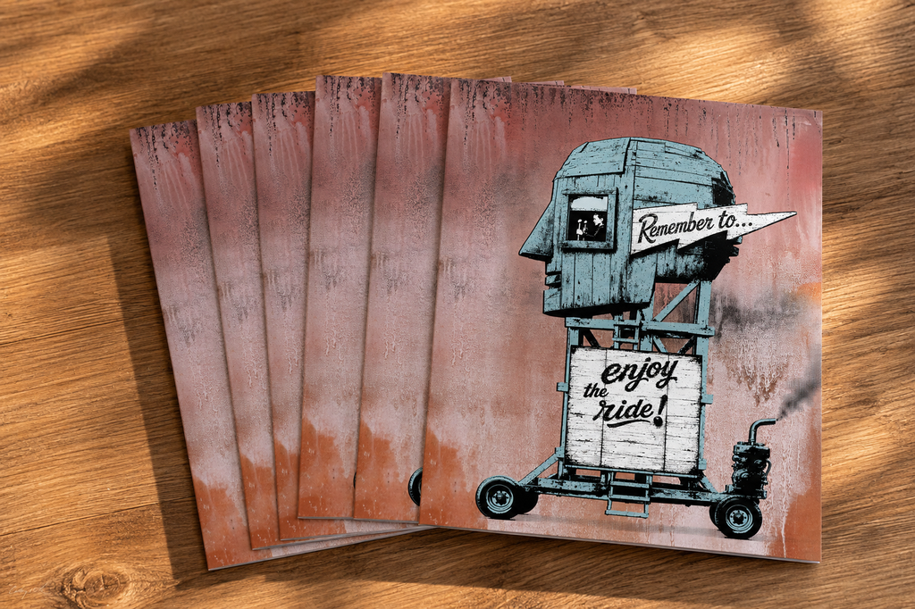REMEMBER TO ENJOY THE RIDE - greeting card with envelope - single and multi pack. Free shipping 