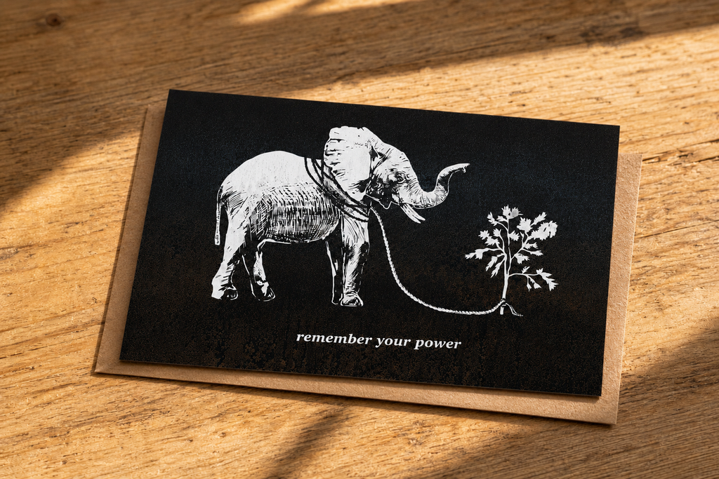 REMEMBER YOUR POWER - greeting card with envelope - single and multi pack. Free shipping 