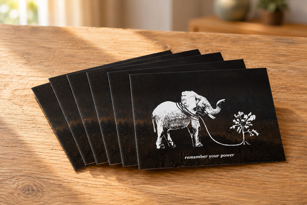 REMEMBER YOUR POWER - greeting card with envelope - single and multi pack. Free shipping 