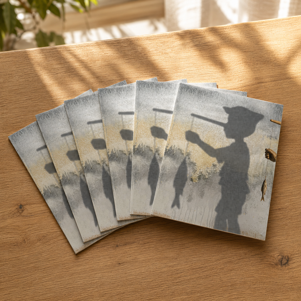 ANOTHER FISH STORY - greeting card with envelope - single and multi pack. Free shipping 