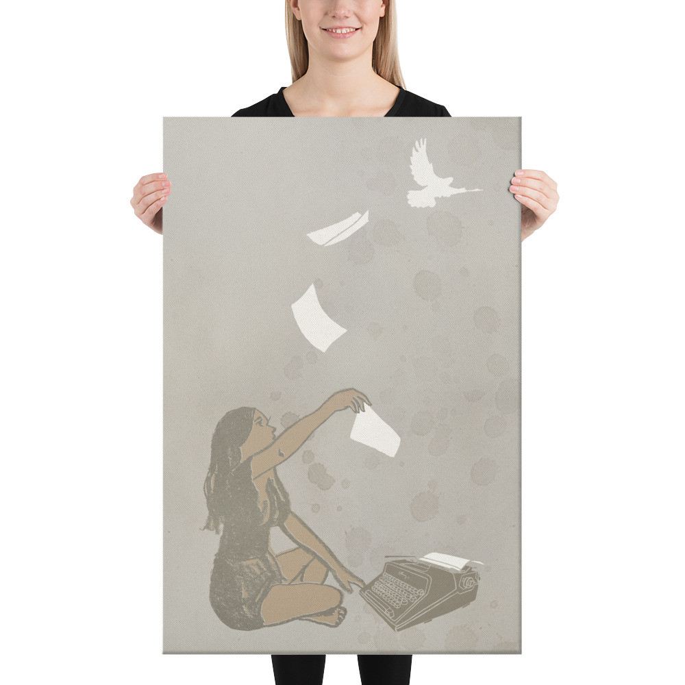 24x36 L'Idee De La Fille print on canvas