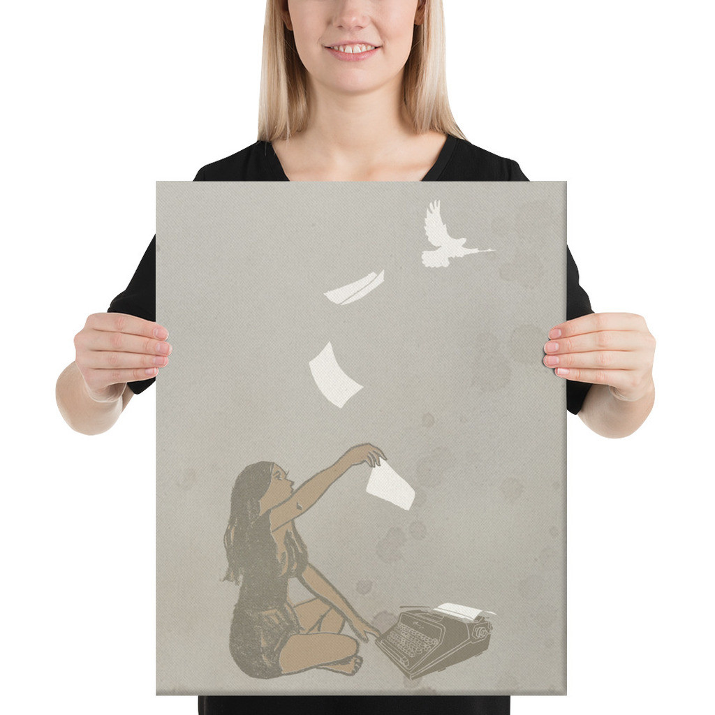 16x20 L'Idee De La Fille print on canvas