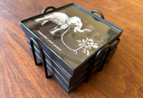 Coaster pack - 4 pack of coasters with caddy. FREE SHIPPING
