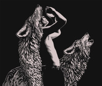 HOWL - Canvas Print - 2 sizes - FREE SHIPPING 