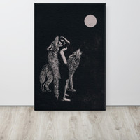 HOWL on 24x36 canvas