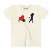 HEART TOO BIG TO CARRY - kids tee - 3 colors