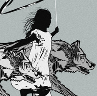 RUNNING WITH WOLVES - Unisex tee for men and women - black and white version - 5 colors