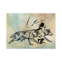 RUNNING WITH WOLVES - poster - 3 sizes - FREE SHIPPING 