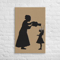 ALL THE GOOD STUFF - Grandmother and granddaughter - 24x 36 inch canvas