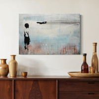 WONDER - #5 of 15 one-of-a-kind, varnished canvas - FREE USA SHIPPING