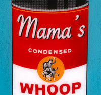 WHOOP ASS - #1 of 2 one-of-a-kind 24x30 six color screen print painting, resin coated, framed, on wood panel - FREE USA SHIPPING 