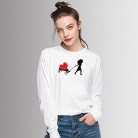 HEART TOO BIG TO CARRY - long sleeve unisex tee for men and women - FREE SHIPPING