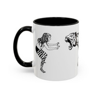 FIERCE (black and white) - Accent Coffee Mug (11oz) - FREE SHIPPING 