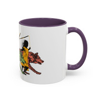 RUNNING WITH WOLVES (colorful) - Accent Coffee Mug (11oz) - FREE SHIPPING 