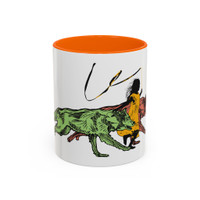 RUNNING WITH WOLVES (colorful) - Accent Coffee Mug (11oz) - FREE SHIPPING 
