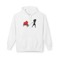 HEART TOO BIG TO CARRY - Unisex Fleece Hoodie - FREE SHIPPING 