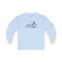 RUNNING WITH WOLVES - Black and White - long sleeve unisex tee for men and women - FREE SHIPPING 