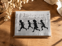 RUNNING WITH SCISSORS - greeting card with envelope - single and multi pack. Free shipping 