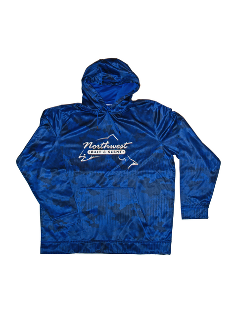 NWBait Hoodie Sport Tek BlueWhite Logo