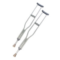 Underarm Crutches Aluminum Frame Child 300 lbs. Weight Capacity Push Button Adjustment (M-1000428)