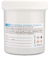 Prefilled Formalin Container 250 mL Fill in 500 mL (16.9 oz.) Screw Cap Warning Label / Patient Information NonSterile  (6/CS)
