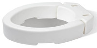 Elongated Raised Toilet Seat Carex® 3-1/2 Inch Height White 300 lbs. Weight Capacity  (3/CS)