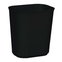 Fire-Resistant Trash Can Rubbermaid® 14 Quart Rectangular Black Thermoset Polyester Open Top  (6/CT)