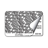 Pre-Printed Label Identi-Hide™ Chart Tab White Paper Hide Identi-Hide Black Protection Label 2 X 3 Inch  (1/RL)