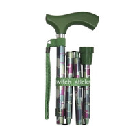 Folding Cane Switch Sticks® Aluminum 32 to 37 Inch Height Vienna Print  (1/EA)