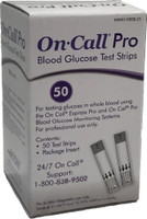 Blood Glucose Test Strips On Call® Pro 50 Strips per Pack  (50/BX)
