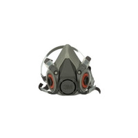 3M™ 6000 Reusable Respirator Industrial Half Face 4 Point Adjustable Head Strap Medium Gray / White  (24/CS)