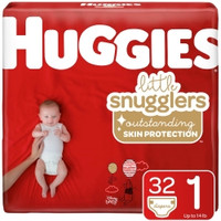 Unisex Baby Diaper Huggies® Little Snugglers Size 1 Disposable Moderate Absorbency  (20/PK)