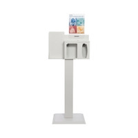 Hygiene Dispensing Station McKesson Floor Stand Quartz Beige 22.3 W X 60.5 H X 17 D Inch Aluminum / Cold Rolled Steel / PETG Plastic  (1/EA)