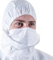 Cleanroom Procedure Mask BioClean™ Pleated Earloops One Size Fits Most White Sterile Not Rated Adult  (600/CS)