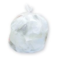 Trash Bag Inteplast Group 16 gal. White LLDPE 0.50 mil 24 X 32 Inch Star Seal Bottom Coreless Roll  (10/CS)