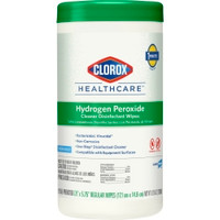 Clorox Healthcare® Surface Disinfectant Cleaner Premoistened Peroxide Based Manual Pull Wipe 155 Count Canister Unscented NonSterile  (1/CT)