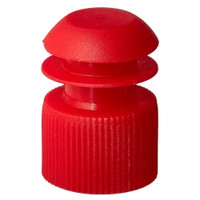 McKesson Tube Closure Polyethylene Flanged Plug Cap Red 16 mm For Use with 16 mm Blood Drawing Tubes, Glass Test Tubes, Plastic Culture Tubes NonSterile  (1000/BG)