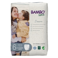 Unisex Toddler Training Pants Bambo® Nature Dream Pull On with Tear Away Seams Size 6 Disposable Heavy Absorbency  (19/BG)