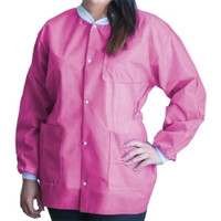Lab Coat FitMe™ Raspberry Pink Medium Knee Length Disposable  (10/BG)