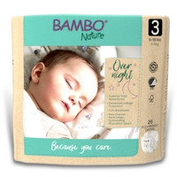 Unisex Baby Diaper Bambo® Nature Size 3 Disposable Heavy Absorbency  (26/PK)
