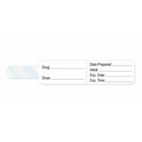 Pre-Printed Label PDC® Anesthesia Label White Drug_ Date_Int_Exp Date_Exp TIme_ Black Syringe Label 3/4 X 4 Inch  (1/RL)