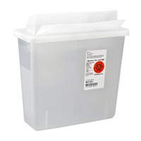 Sharps Container In-Room™ Translucent Base 11 H X 10-3/4 W X 4-3/4 D Inch Horizontal Entry 1.25 Gallon  (20/CS)