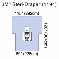 Orthopedic Drape 3M™ Steri-Drape™ Arthroscopy Drape with Pouch 89 W X 125 L Inch Sterile  (5/CS)