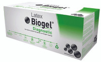 Exam Glove Biogel® Diagnostic™ Size 6.5 NonSterile Latex Extended Cuff Length Micro-Textured Straw Not Rated  (25/BX)