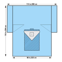 Orthopedic Drape Orthoarts® Knee Arthroscopy Drape 114 W X 88 W X 116 L Inch Sterile  (7/CS)
